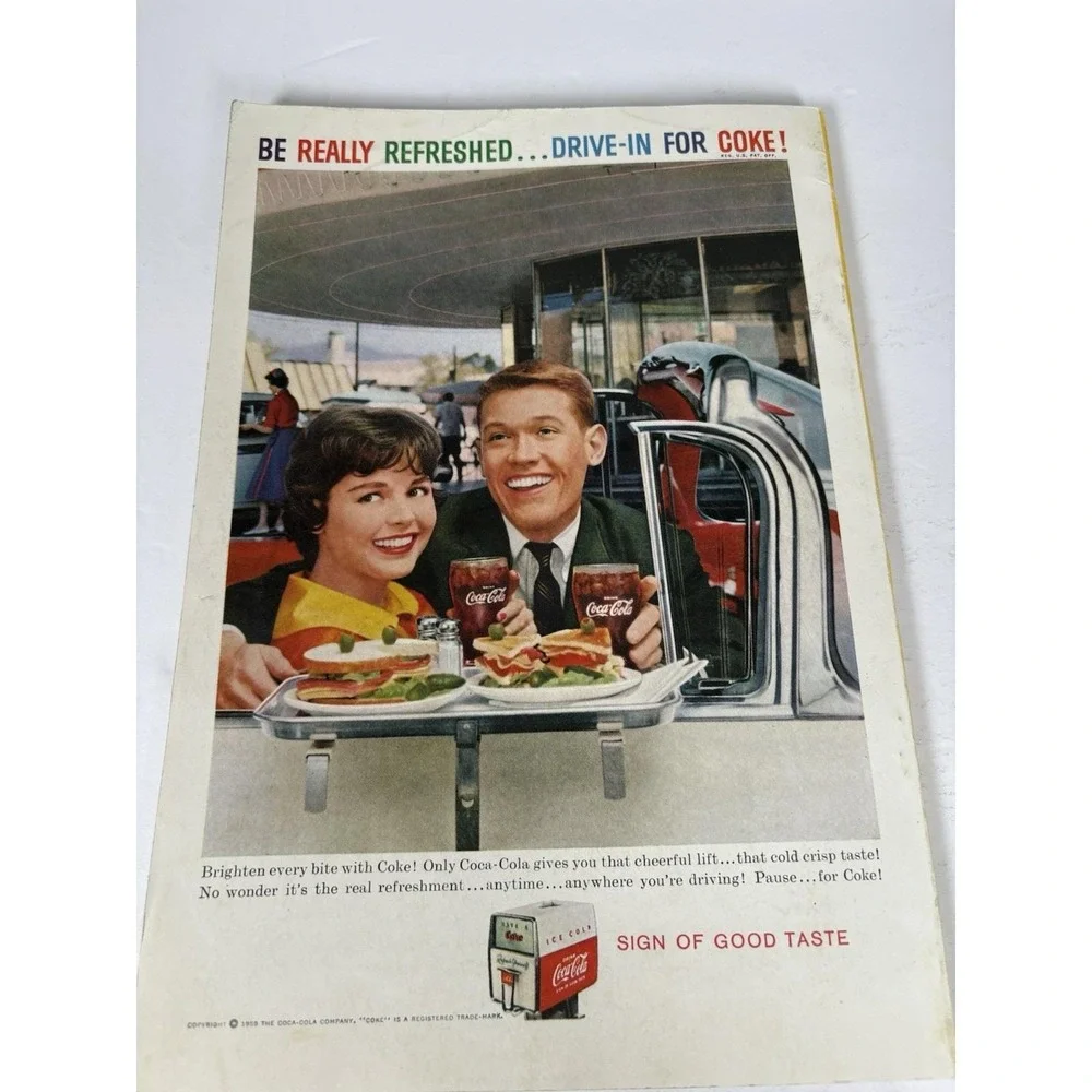 National Geographic October 1959 Vintage Magazine Hawaii Coral Reefs Coke Ad